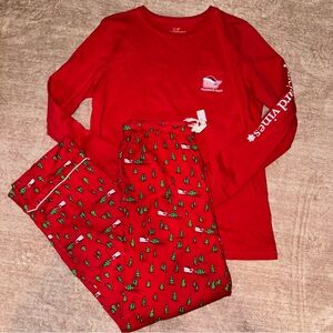 vineyard vines christmas pajamas like new size small red